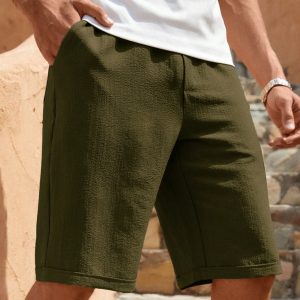 Manfinity KASUA Men Slant Pocket Drawstring Waist Shorts