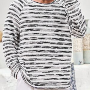 Manfinity KASUA Men’s Striped Knit Pullover Sweatshirt