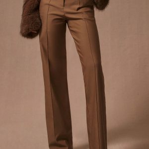 MUSERA Low Rise Straight Leg Tailored Trousers