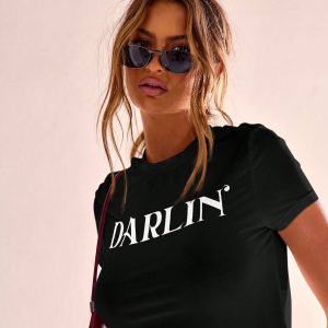 MUSERA Darlin’ Print Crop Cap Sleeve Top