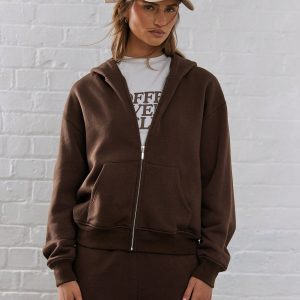 MUSERA Oversized Zip Up Hoodie