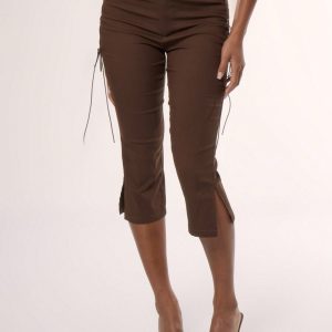 MUSERA Fall Outfits Side Laced Up Capri Pants