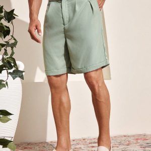 Manfinity KASUA Men Solid Slant Pocket Bermuda Shorts